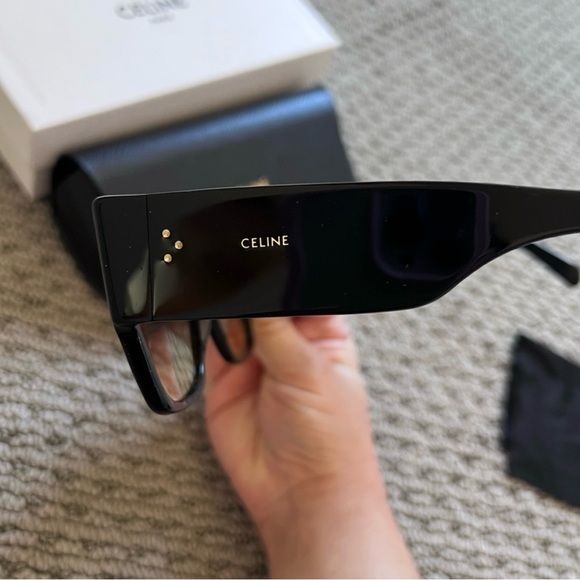 Celine- Chunky Rectangle Acetate Sunglasses (WOMAN) - Picture 3 of 8